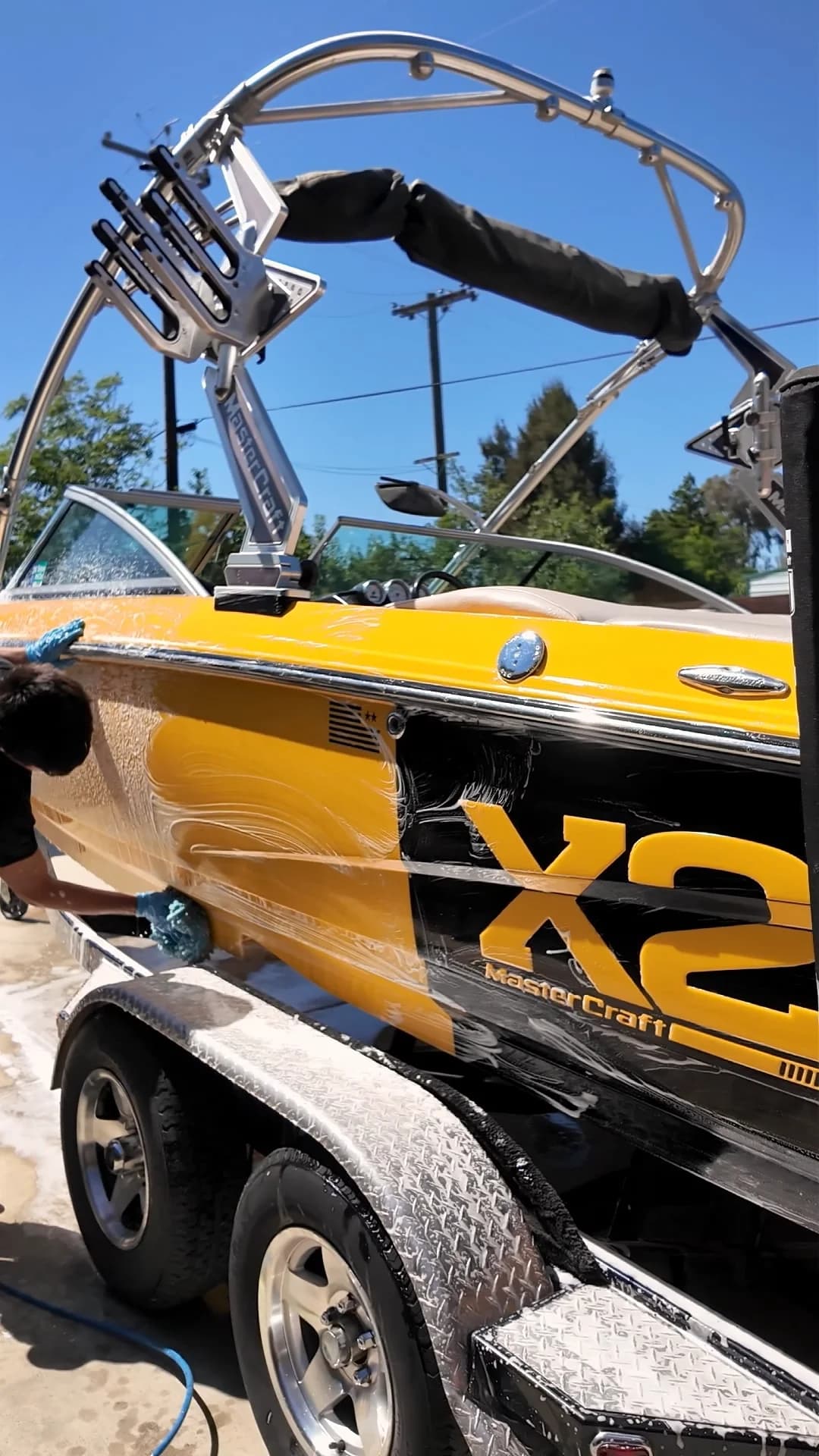 Hand washing boat trim and extremities