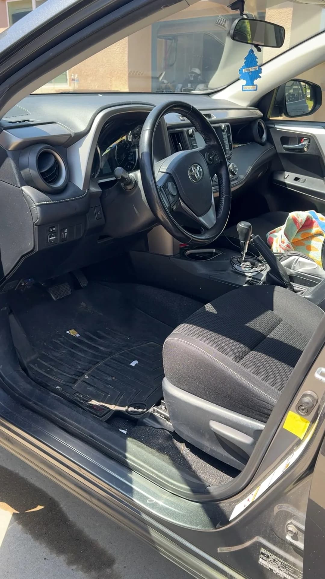 Toyota RAV4 interior before deep cleaning